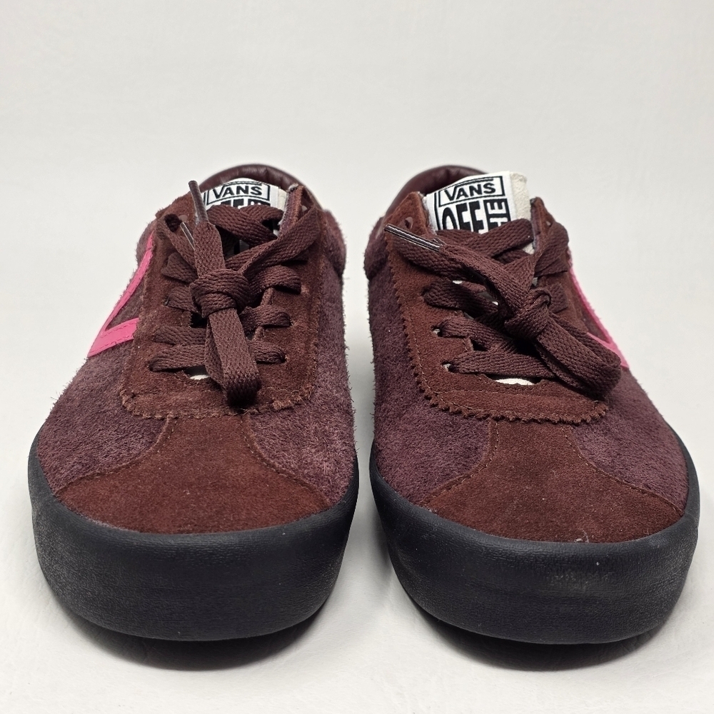 Vans Sport Low Burgundy Brown Pink VF 508357 Mens Size 7 Womens 8.5 Leather New - Picture 8 of 10